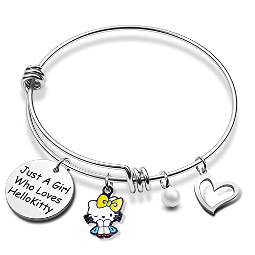 Hello Kitty Cartoon Bracelet Just A Girl Who Loves Hello Kitty Bracelet Cute Anime Cat (BR-Hello Kitty)