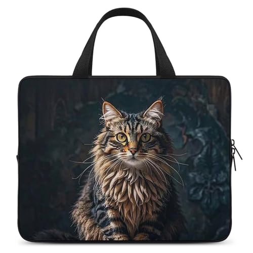 Pochette ordinateur portable 17 pouces et tablette avec motif chat mignon