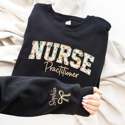 UrbanNEST Embroidered Nurse Sweatshirt – Custom Name & Specialty, Personalized Gift for Nurses & Healthcare Heroes4