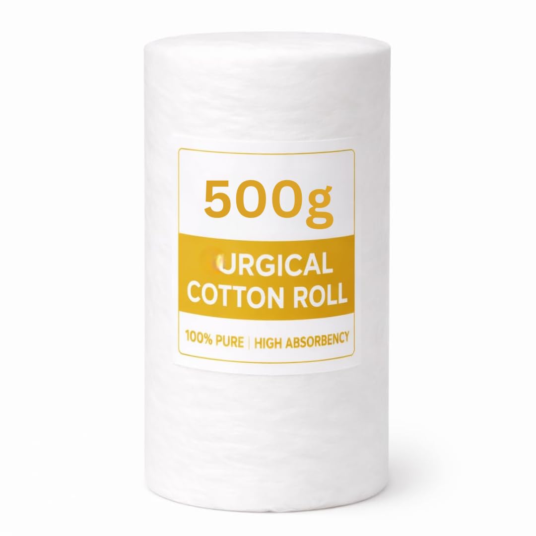 Absorbent Cotton Roll For Makeup remover, Sensitive Baby Care, First Aid, Beauty Care,| wound care or makeup removal |Facial Cleaning, Saloon, parlor | Cosmetic & Skincare Use | Medical Use| Bandage Holder Dental Use (500g)-image-9
