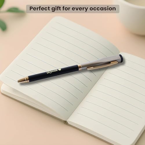 Image of Personalized Pen with Name Engraved I Metal Classy Customized Roller Ball Pens I Comfortable to Hold & Write I Gift for Men & Women Birthday Corporate Gifting (Diamond pen.)