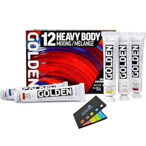 GOLDEN Heavy Body Acrylic Paint Set (12 Colors)