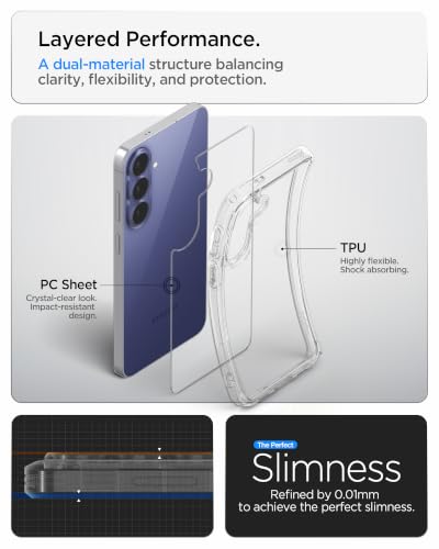 Image of Spigen Ultra Hybrid Case for Samsung Galaxy S26 FE, Crystal Clear