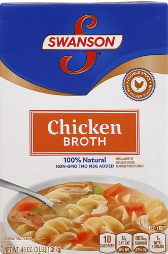 Image of SWANSON S 100% Natural Chicken Broth, 48 oz Carton (Pack of 2)