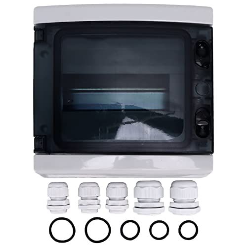 Cloimei �z�d�{�b�N�X 8 �E�F�C DIN ���[�� IP65 ��i�����d�C�G���N���[�W���������O�d�C�ݔ� ABS PC �ޗ� 215x210x100mm �T�C�Y