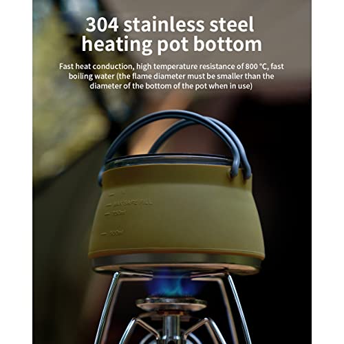 Towrite Portable Silicone Kettle For Travel And Camping 1000Ml Water Tea Cookerware For Boiling Water Outdoors #TOP1