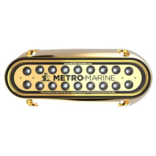 Metro Marine High-Output Elongated Underwater Light w/Intelligent Monochromatic LED's - Aqua, 45° Beam