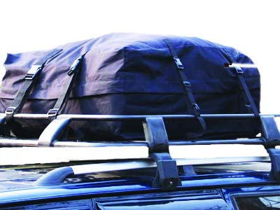 Atom 043 Car Roof Bag 9 Cubic Feet. Durable Water and Weather Resistant 600 Denier Coated Polyester. Heavy Duty RoofBag. Fits All Vehicle with Rack