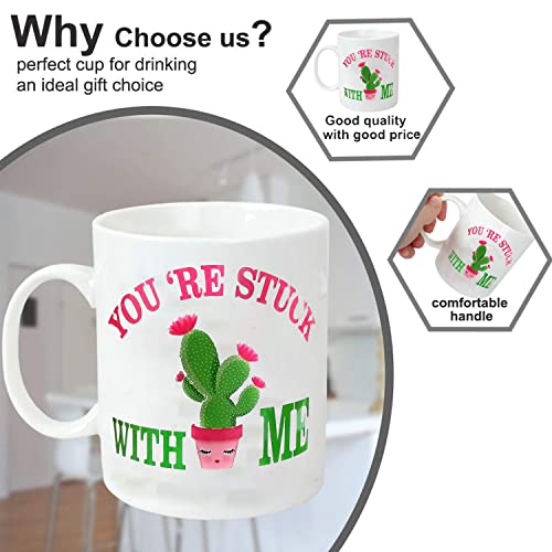 Image of Party Propz Cute Coffee Mug for Gift - 1Pc, 330 ml You're Stuck with Me Printed Cute Mug for Birthday /Anniversary Gift for Husband, Wife, Gifts for Girlfriend, Gifts for Boyfriend