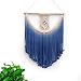 BlueMake Macrame Wall Hanging Tapestry Hand Woven Pendant Decoration House Ceremony Living Room Home Furnishing Accessories (Blue)