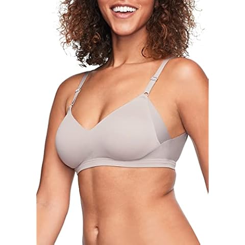 Warner's womens No Side Effects Underarm and Back-smoothing Comfort Wireless Lift T-shirt Rn2231a T Shirt Bra, Mink, Large US Cover