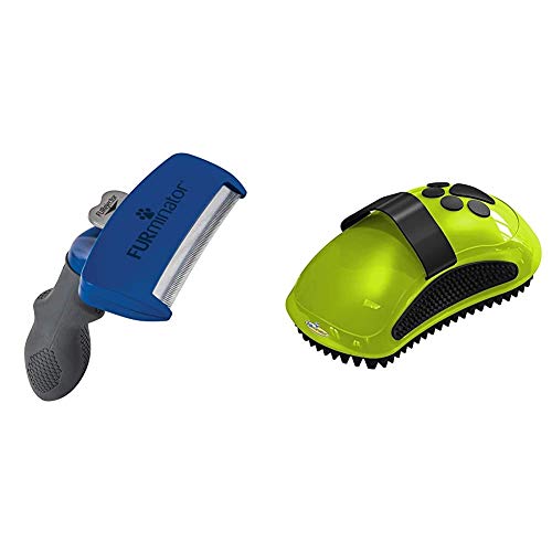Furminator deShedding-Tool Hund Größe L Langhaar - Hundebürste für große Hunde zur Entfernung der Unterwolle & Striegel für Hunde und Katzen - Fellpflege Bürste massiert sanft die Haut