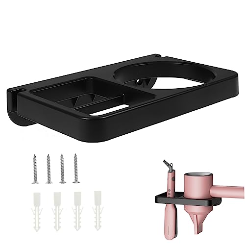 Ipetboom Hair Dryer Wall Rack Hair Dryer Storage Bracket Bathroom Holder Small Wall-mounted Accessory