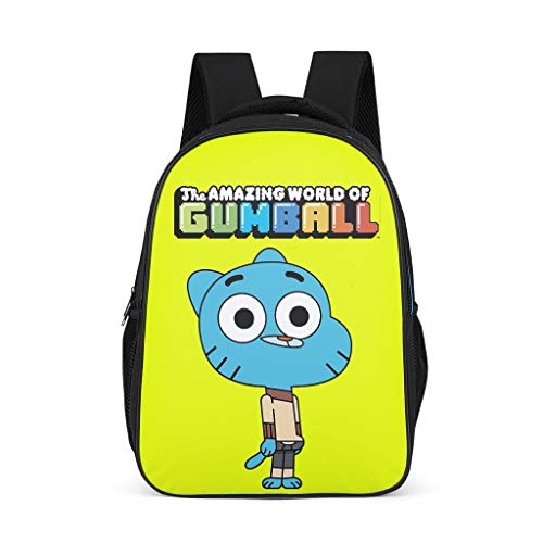 Mochila escolar para niños The Amazing World of Gumball  azul  gato  animal  infantil