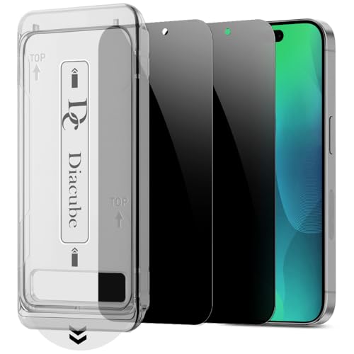 Protecteur d'écran de confidentialité pour téléphone 17 Pro verre trempé 9H lot de 2