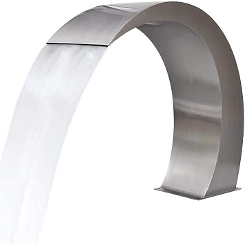 Garden Swimming Pool Fountain Stainless Steel Waterfall Fountain for Outdoor Inground Pools Waterfalls Sheer Water Feature