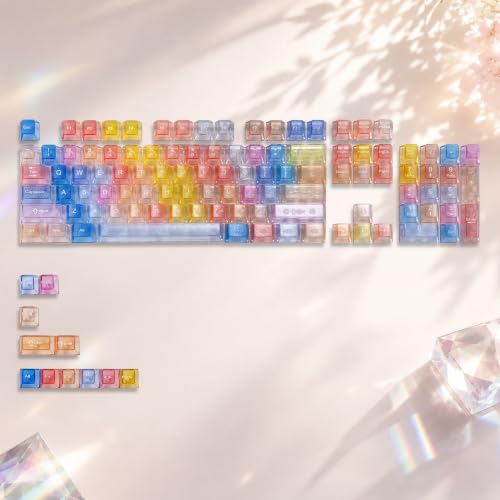 Image of dagaladoo Clear keycaps Set,Translucent Keyboard keycaps,Jelly Key caps
