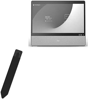 BoxWave Stylus Pouch Compatible with Cisco Webex Desk - Stylus PortaPouch, Stylus Holder Carrier Portable Self-Adhesive for Cisco Webex Desk - Jet Black