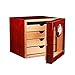 Humidory cygar Cedr Wood Cigar Huidor, Duża pojemność Humidor z higrometrem i nawilżaczem, odpowiedni dla 50 cygara (kolor: czerwony) Łatwy do noszenia (Color : Red)