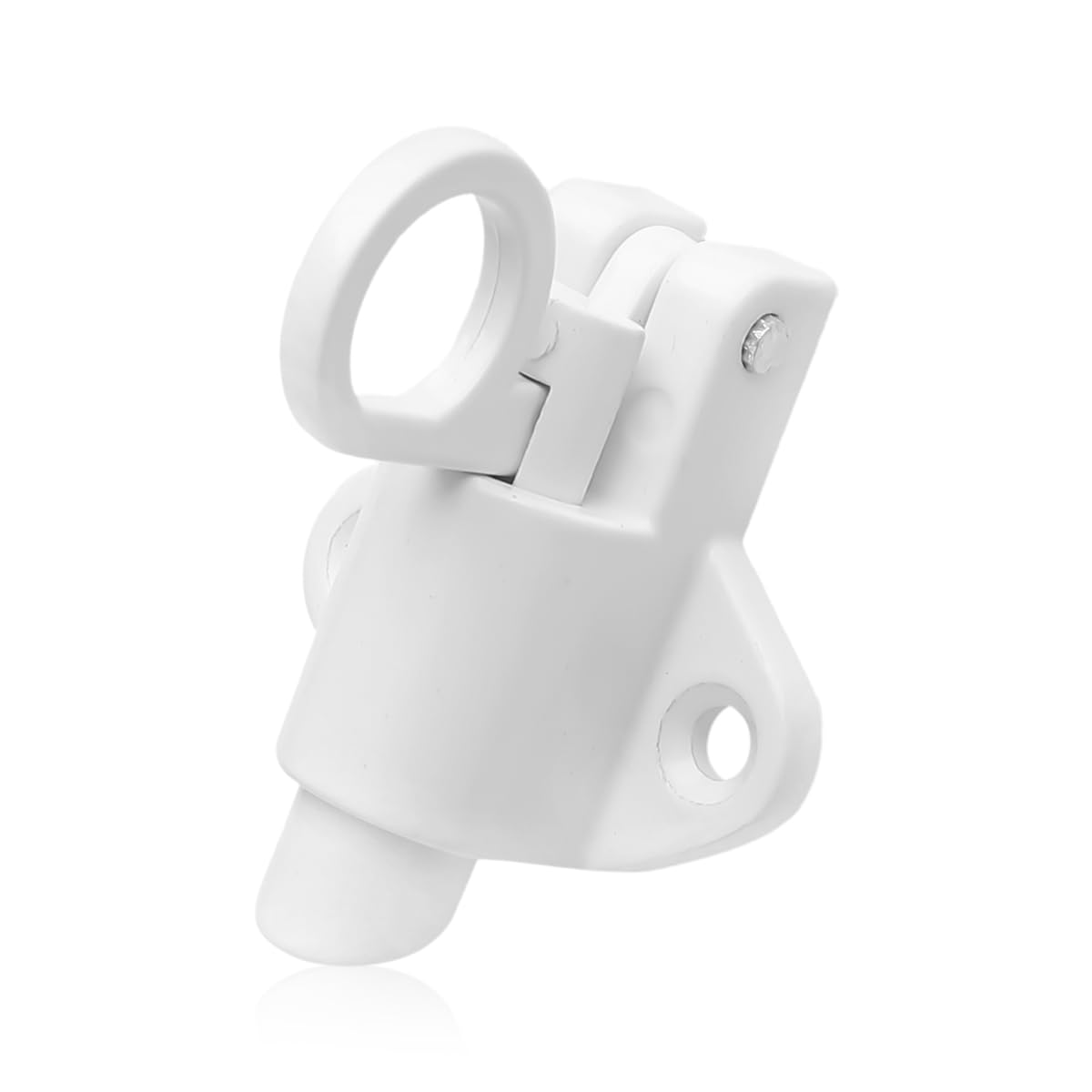Lotsdonxia White 1 Pc Door Spring Bolt, Aluminum Alloy Automatic Security Window Gate Latch Lock For Sheds & Cabinet Doors