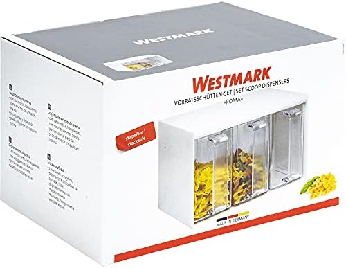 Westmark Szafka, Z trzema szufladami, Pojemność: 1 l każda szuflada, Tworzywo sztuczne, Roma, Przezroczysty/Biały, 73052260