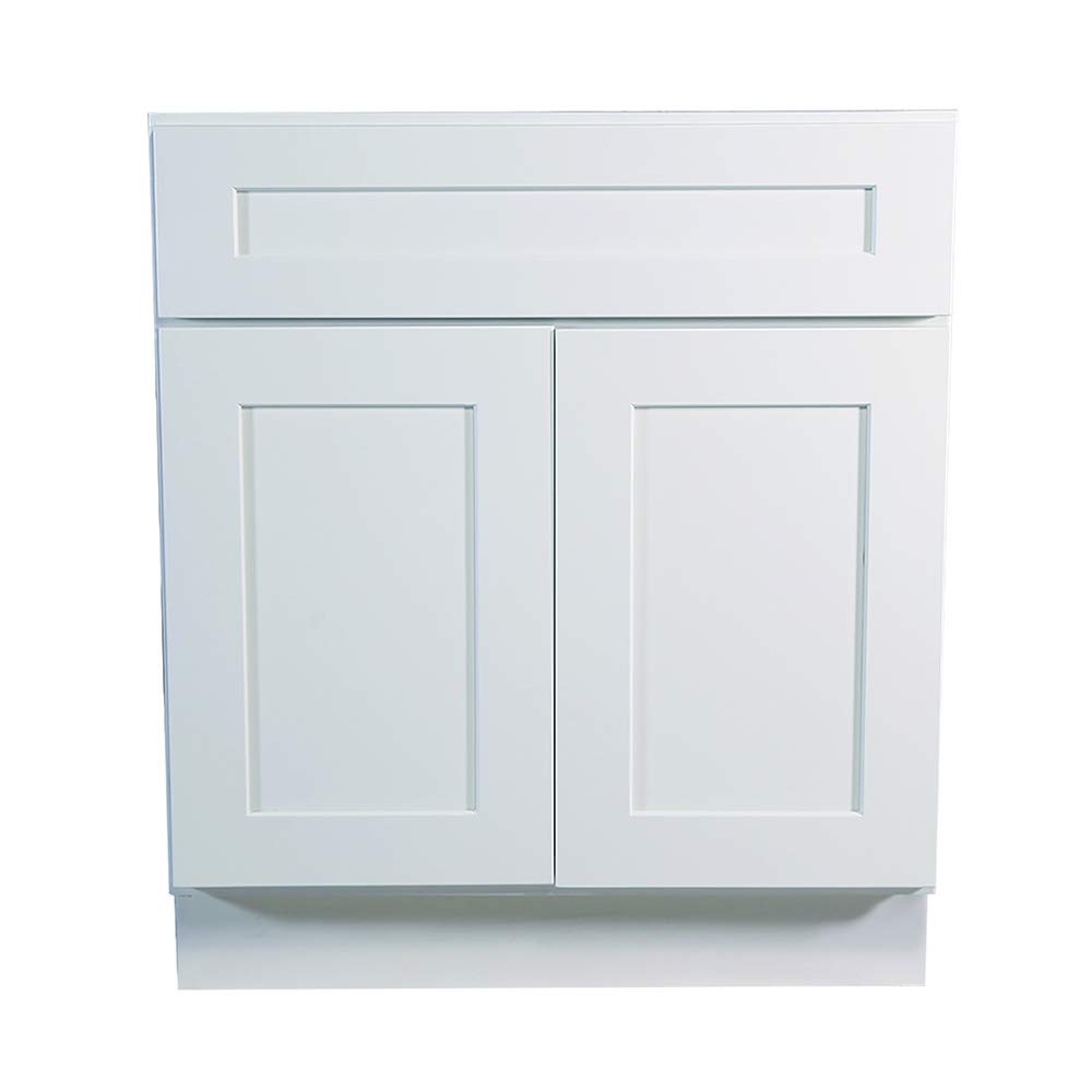 Design House Brookings 27-Inch Base Cabinet, White Shaker