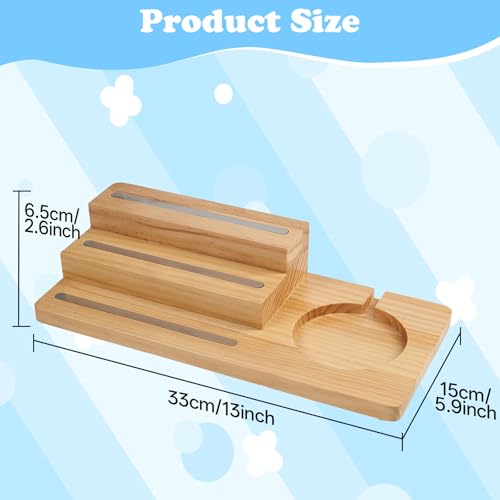 Image of for TonieBox Shelf, 3-Tier Tonie Shelf Come with Pink Carrying Bag Toni Shelf Compatible with Toniesbox 1 and Toniesbox 2 Desktop Display Storage Rack for 15 Tonies Figures(Natural)