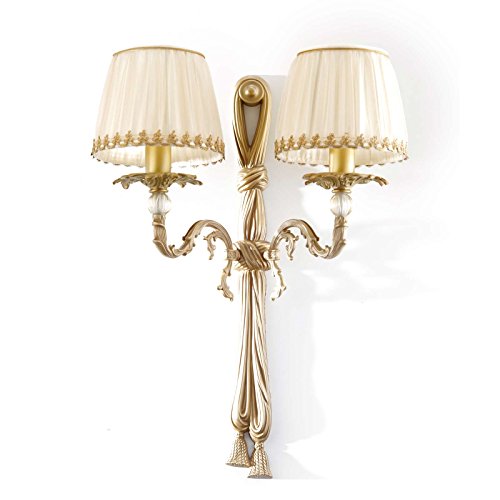 Il Paralume Marina Murano Glass Wall Light Matilde in Antique Gold Handmade in Italy Wall Lamp Classic