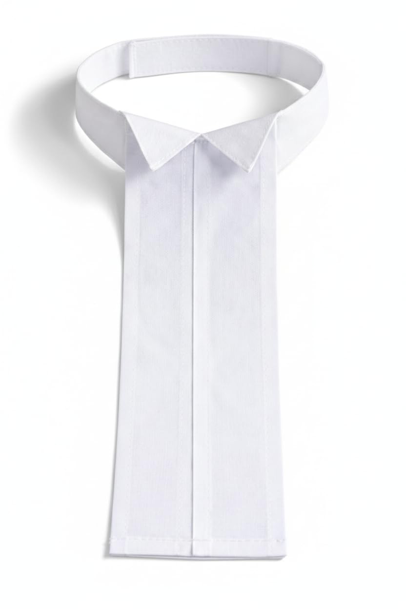 Advocate Neck Band for women Lawyers | White Collar Cotton Band for Court Wear | Double Bib Design | adjustable collar with neckband | Unisex Legal Attire – Pack of 1-image-24