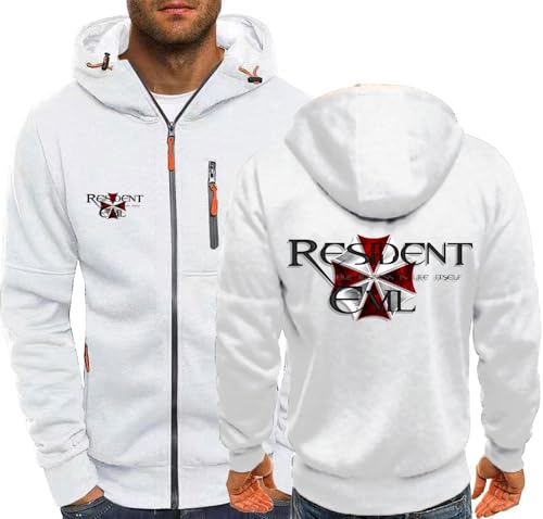 Sudadera con Capucha de Felpa for Hombre, Sudadera con Capucha Resident Evil, Chaqueta de Manga Larga for niño, Ropa Deportiva Informal for Hombre, chándal, Abrigo Deportivo for Exteriores(A,L)
