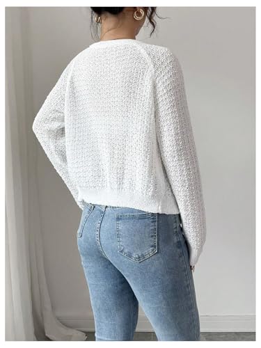 SOLY HUX Women's Tie Front V Neck Cardigan Lightweight Long Sleeve Split Hem Outerwear2