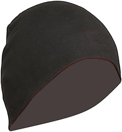 Unisex Cotton Skull Cap - Black