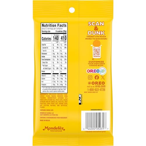 OREO Minis Golden Sandwich Cookies, 12 - 3 oz Bags