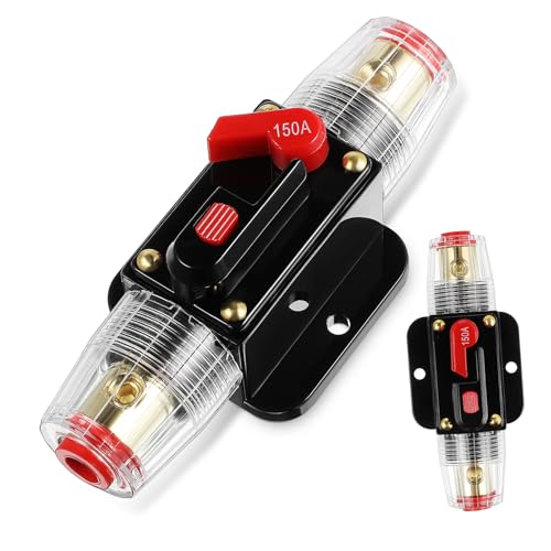 Disyuntor audio de coche con portafusibles de reinicio manual base altavoces 2 piezas