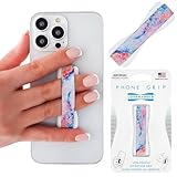 LoveHandle Universal Phone Grip for Most Smartphones, Mini Tablets and Cases, Magic Marble Design Elastic Strap with White Base, lh-01-magicmarble