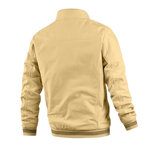 Dademeo Mens Bomber Jacket Classic Fit Casual Streetwear Long Sleeve Jackets Outdoor Recreation Coat Vintage Zip Up Jacket2