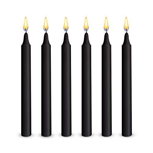 Exquizite 48 Black Colored Spell Candles, Unscented 5"H X 3/5"D, No Smoke