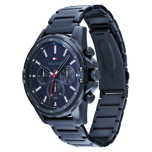 Image of Tommy Hilfiger Quartz Analog Blue Dial Stainless Steel Strap Watch for Men