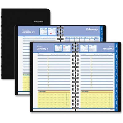 AT-A-GLANCE Daily/Monthly Planner, 2023, 4-7/8" x 8", Black