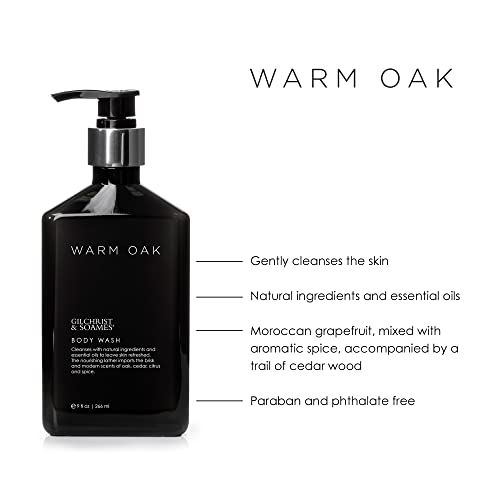 Warm Oak Body Wash, by Gilchrist & Soames, 266ml - Image 2