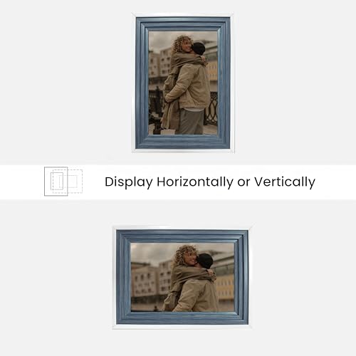 Image of Art Street Luxury Photo Frame for living room, Modern Step Design Photo Frames for Photograph, Art Work, Kids Room Set of 6 (8x12 Inch, Blue)