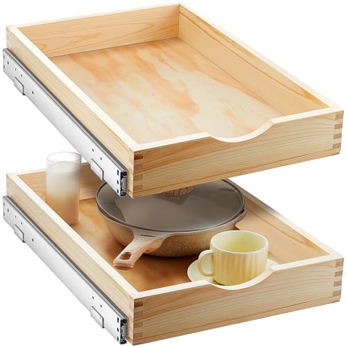 Menkxi Wooden Pull Out Cabinet Drawer