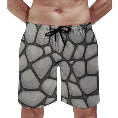 Shorts de bain homme pour la plage maillot de bain gris confortable S