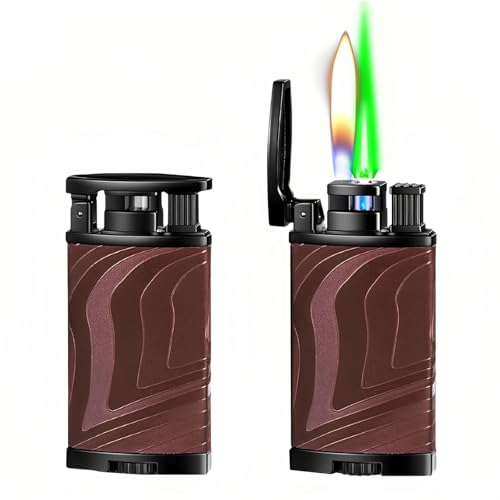 Encendedor de butano dual, llama ajustable, rojo
