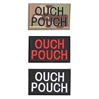 COHEALI 3pcs Embroidered Alphabet Letter Patches Hook and Loop Fastener, Clothes Repair Garment Stickers for Jackets, Jeans, Backpacks, White Red and Camouflage Colors