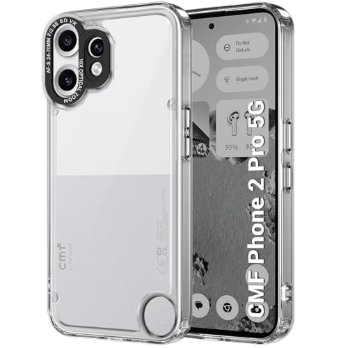 Image of TheGiftKart Hybrid Shockproof Back Cover Case for CMF By Nothing Phone 2 Pro 5G | Stylish Camera Border | Plated Buttons | Crystal Clear Hard Case for Nothing CMF Phone 2 Pro