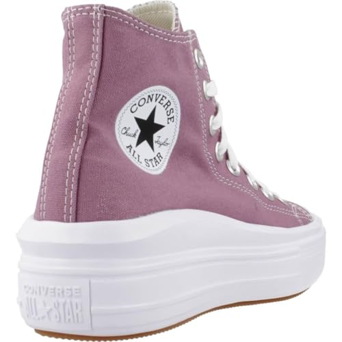 Converse Unisex Move High Canvas Sneaker - Lace up Closure Style - Dreamy Dahlia/White/Black 73