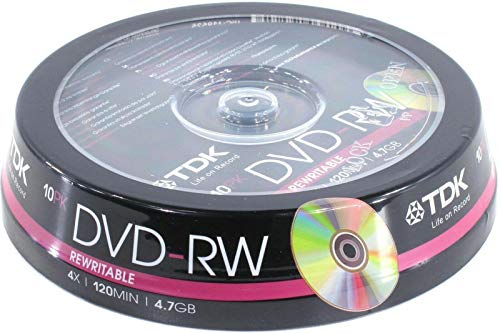 30 x TDK Blank DVD-RW Disc (4x 120min 4.7GB) Video/Data DVD Re-Writable