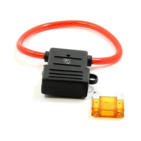 Lumision MAXI Inline 10 AWG Fuse Holder (Weather/Splash Proof) Automotive and Marine + 40 AMP FUSE Cover