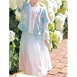 [Ghostwowo] 子供服子供服子供服子供服子供服子供服秋モデル古風唐服お歳暮ドレス女の子超仙セット（髪飾り追加） (150cm)